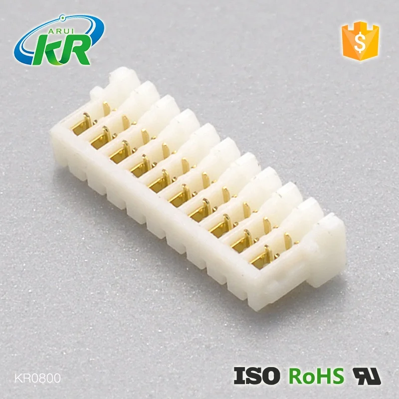 KR0800 SUR BM10B-SURS-TF Type 0.8mm Pitch SMT Single Row Straight Wafer Wire to Board Connector