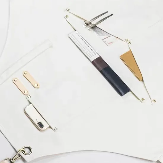 cotton apron simple fashion art attendant white aprons for barista