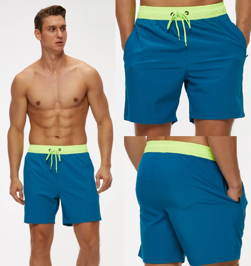BSCI Supplier Mens Summer Beach Board Short Pants Swimming Trunks For Boys Swim Shorts Running Sexy Swimsuits With Pocket