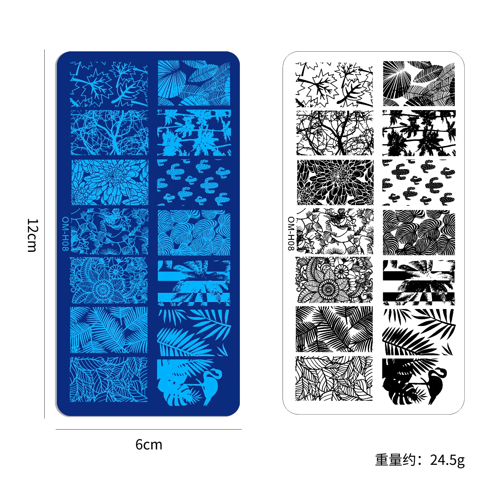 2022 new fashion nail art image design stamping template flower butterfly leopard print nail polish Transfer template nail plate