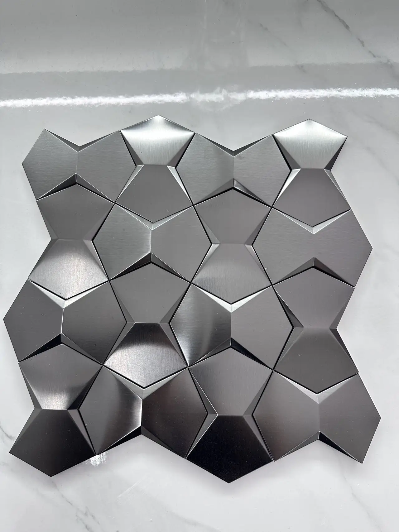 Foshan JBN Metal Stainless Steel Mosaic Gold/Rose Gold/Gray Colors For Wall Use Mesh/Self Adhesive Mounted Water-Proof Durable