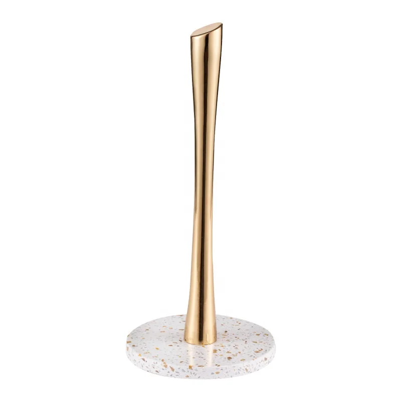 Paper Towel Holder Stand Marble Base Kitchen Tool Punch Free Desktop Accessories Storage Shelf Roll Paper Holder