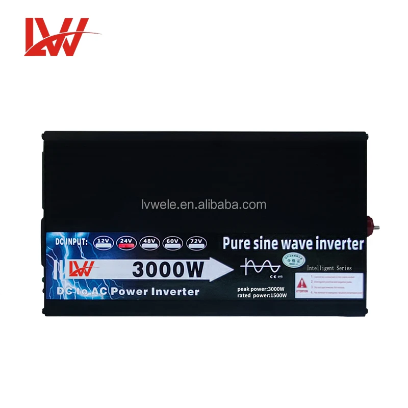 LW Quality Certification Pure sine wave inverter Red 1600W singular display 1000V On-Grid Solar System