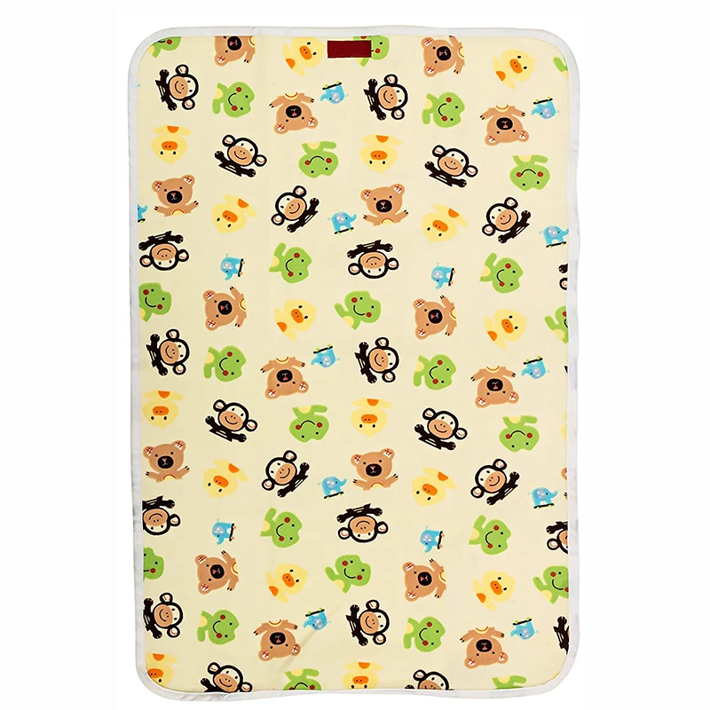 
Washable Cartoon Minky Portable Changing Pad Baby Diaper Mat For Home And Travel Soft-friendly Urine Mat Organic Cotton 