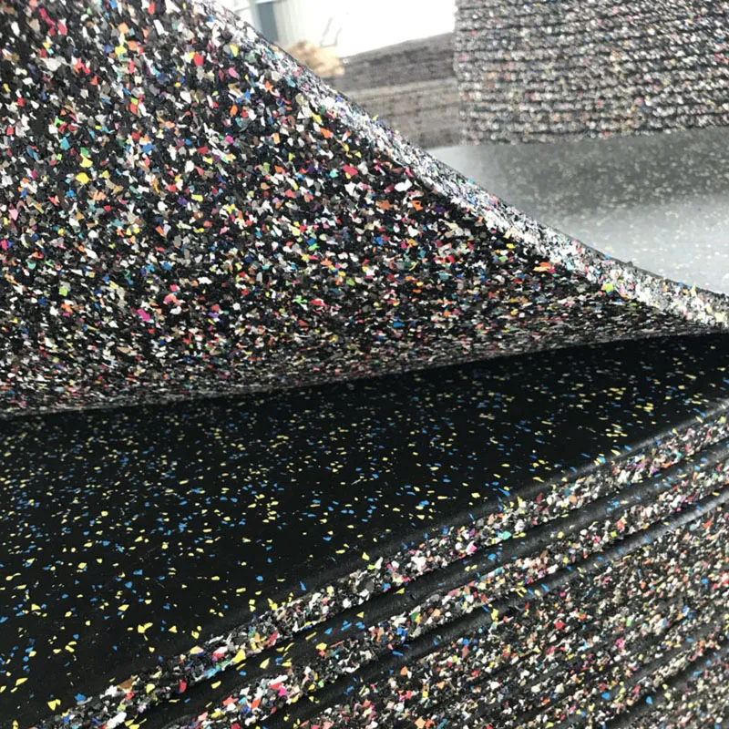 Gym Flooring EPDM Grey Spots Heavy Duty Gym Flooring For Sale 1 M X 1 M X 15MM