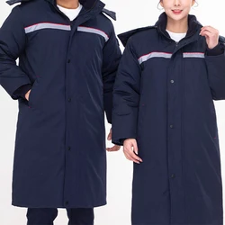 Winter Cold Storage Clothes Reflective Strip Cold-proof Gas Station Labor Protection Clothing Plus Long Anti-static Uniforms