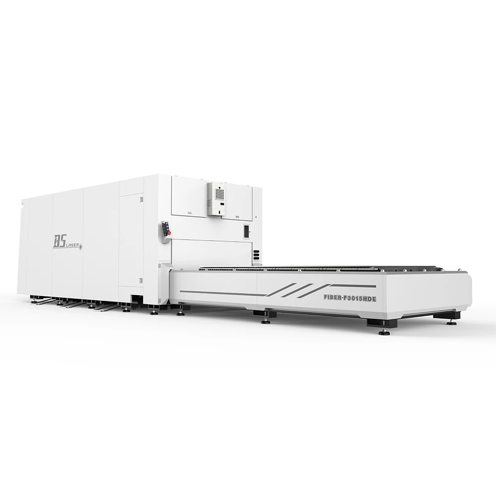 FHBS double table 8-12s exchange time 1500 w metal fiber laser cutting machine with prot protective window
