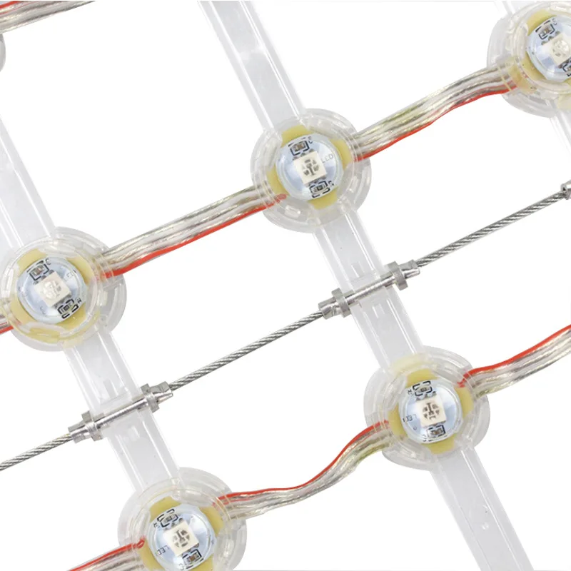 Foldable RGB LED Pixel Matrix Led Mesh Screen for Media Facade lighting