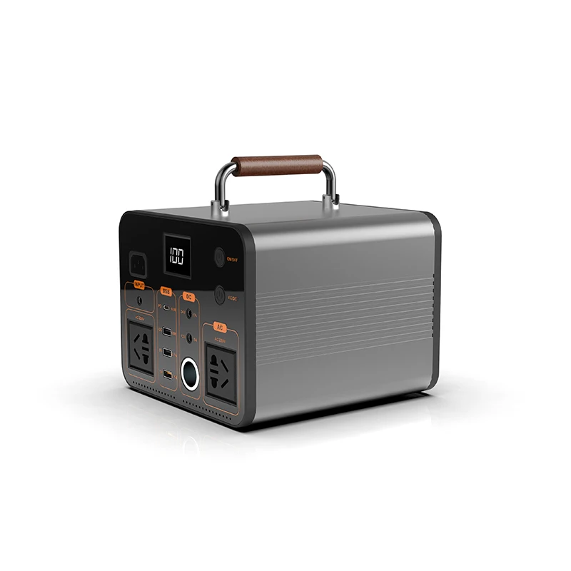 Portable Power Station 600W  500WH Solar Generator 110V Pure Sine Wave AC Outlet Backup Lithium Battery