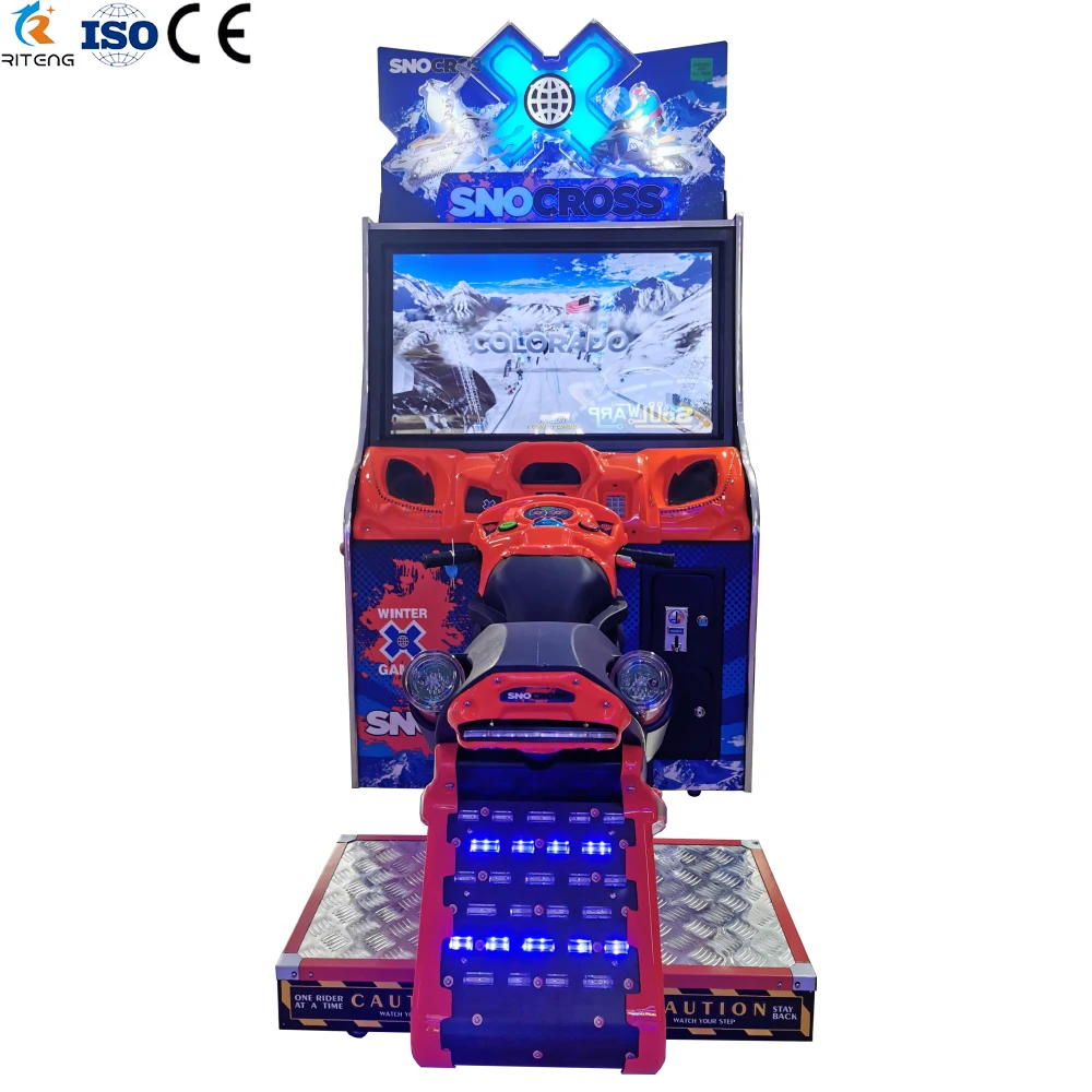 coin operated motorcycle bike racing simulator machines SNO CROSS arcade motor race game machine for sale