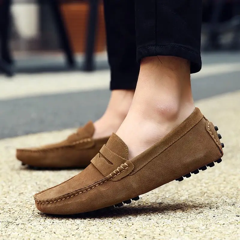 Мокасины Sepatu в стиле унисекс лоферы с бахромой новейшие замшевая обувь для вождения мужские