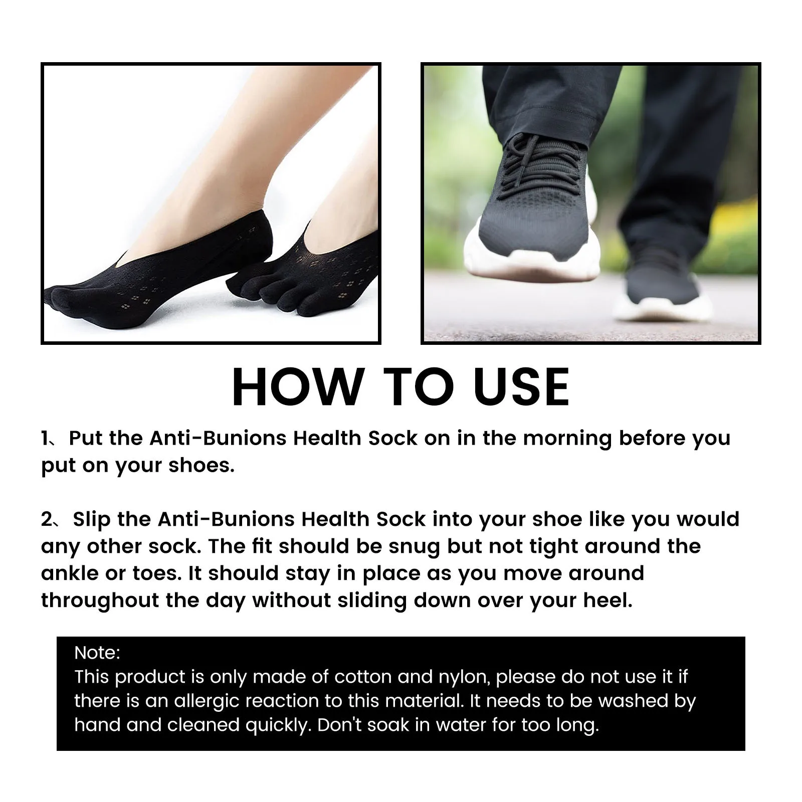 EELHOE Wholesale Socks Heel Care Foot Socks Breathable Health Socks