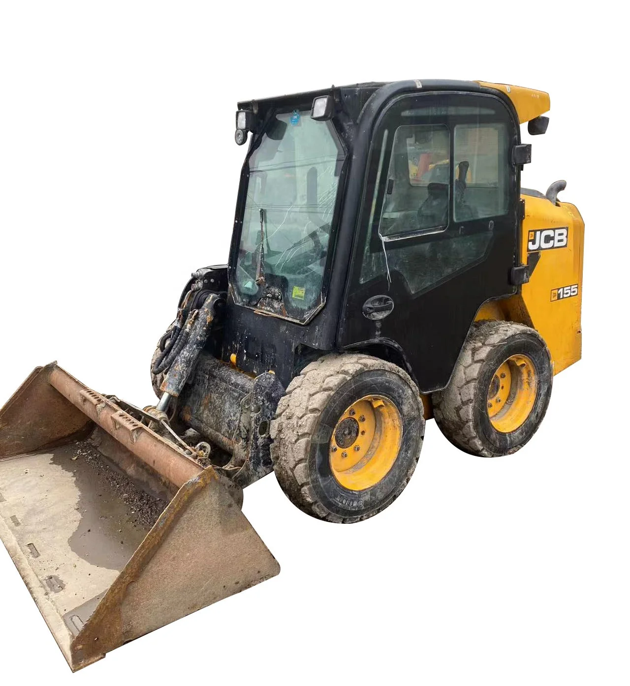 Unique Design Secondhand Mini Loader JCB 155 Compact Skid Steer Loader Used JCB 4x4 Wheel Small Loader With Side Door For Sale