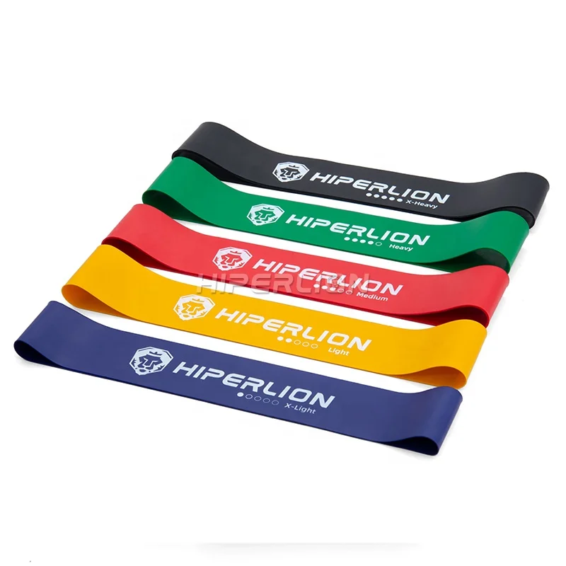 Fitness Custom Rubber Personalizadas 5 Piezas Banda Deportiva Sport Customised Quality Training Elastic Exercise Band For Sports