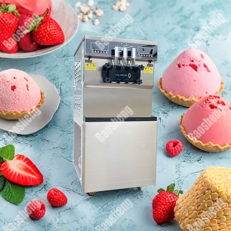 Factory Direct Shipping Small Ice Cream Machine Three Flavors Ice Cream Machine Soft Ice Cream