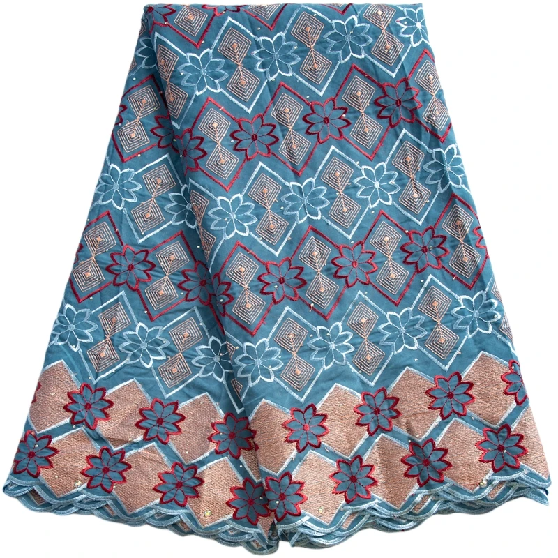 3443 Super Cheap Lightweight Breathable High Quality 2023 African Cotton Lace Fabric With Stones For Sewing Wedding Party Dres