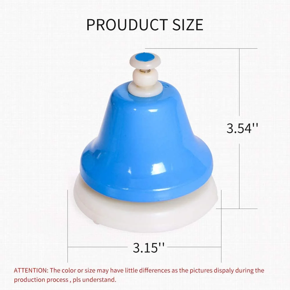 Wholesale Customizable Logo Colorful Call Bell Hospital School Restaurant Hotel Restaurant Dinner Bell