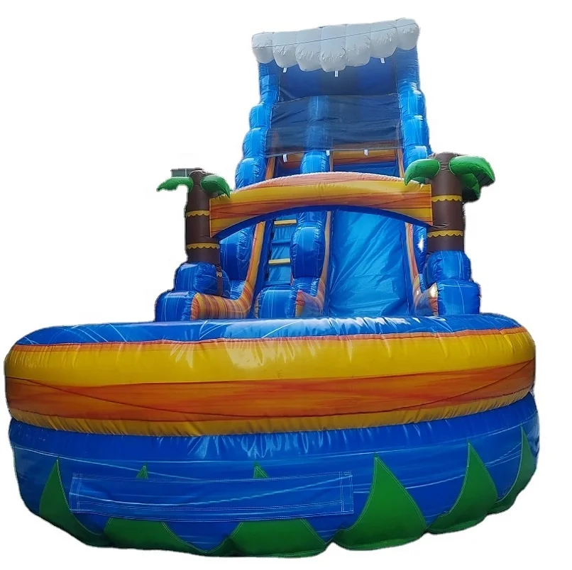 Top sales pvc commercial outdoor large inflatable toys accessories dry wet slides bouncer castle complex games for sales