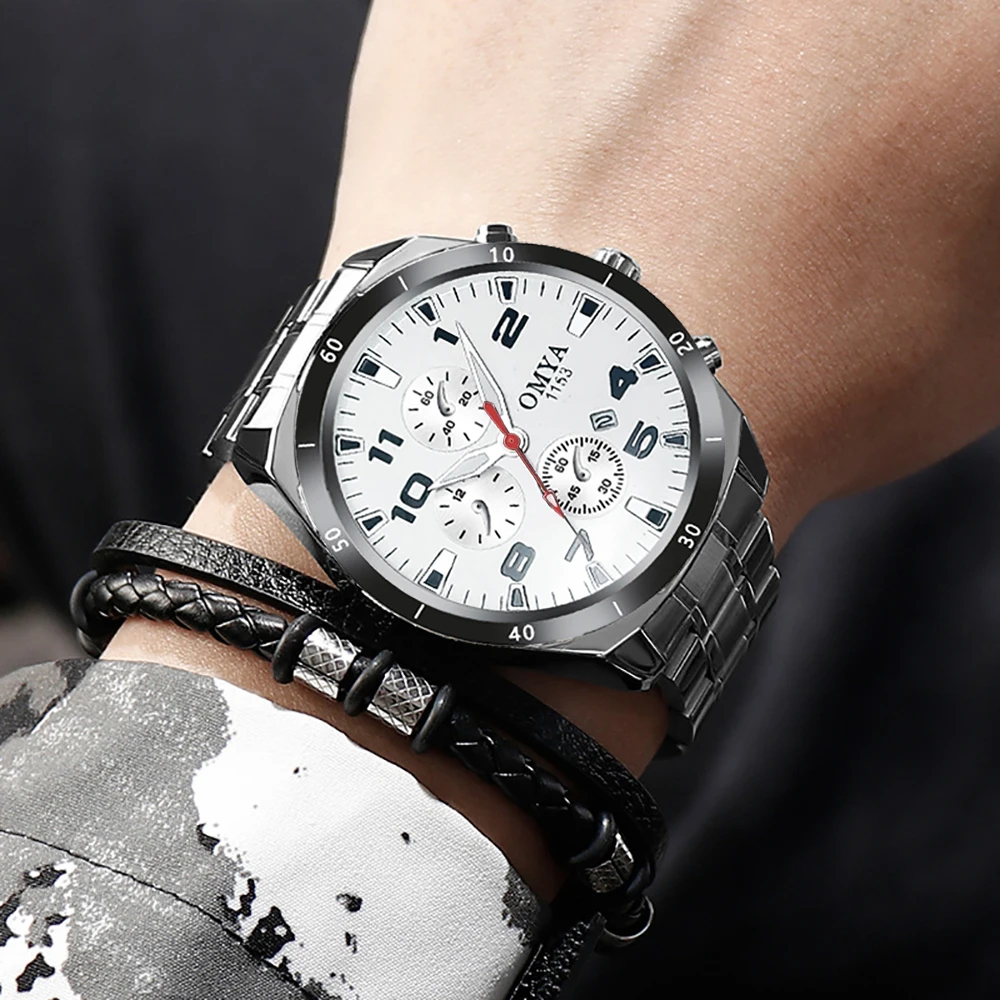 Luxury Brand watch Waterproof men Watch wrist Business Quartz Watches Stainless Steel calendar Dial Casual Man wristwatches