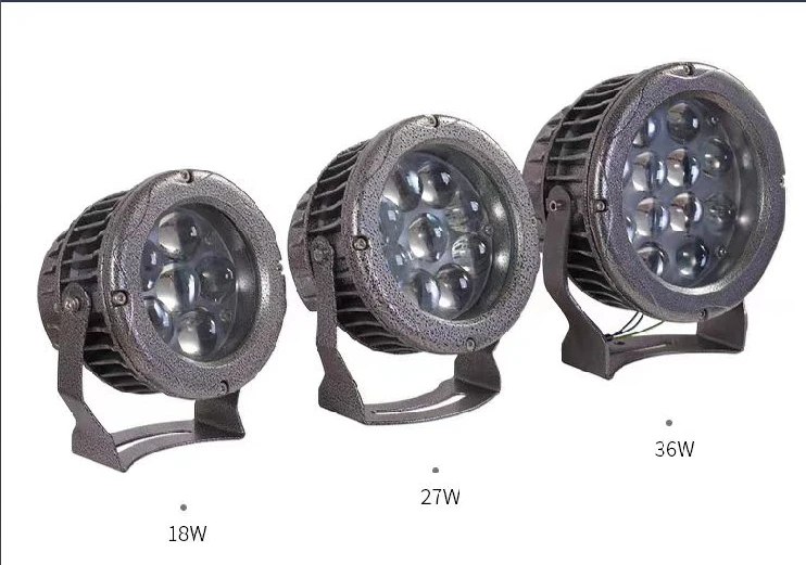 Round spotlight landscape spotlight IP65 outdoor waterproof 18W 27W 36W outdoor spotlight