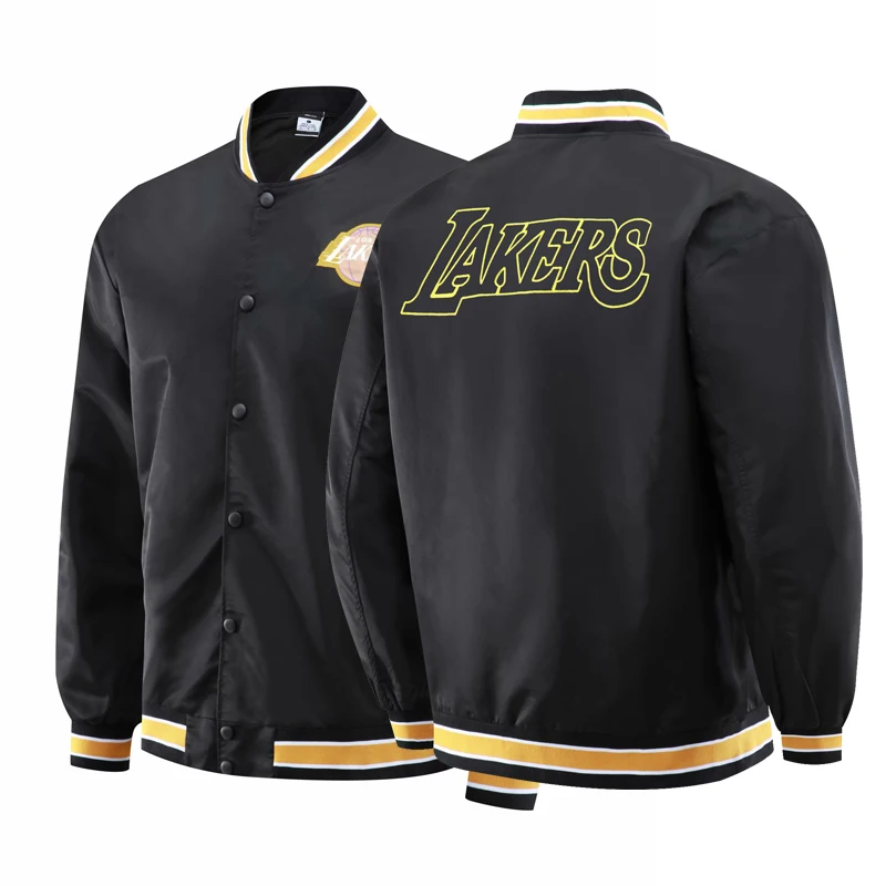 New Design Embroidery Logo Winter Mens Boys Bomber Basketball Jacket
