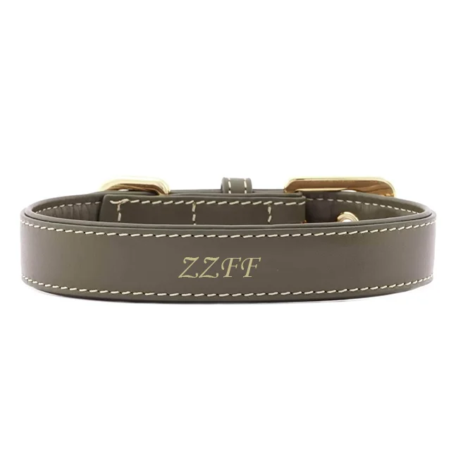 Hot Sale Custom Pet Product Leather Pet Dog Collar Adjustable Soft Breathable Pu Leather Dog Collar