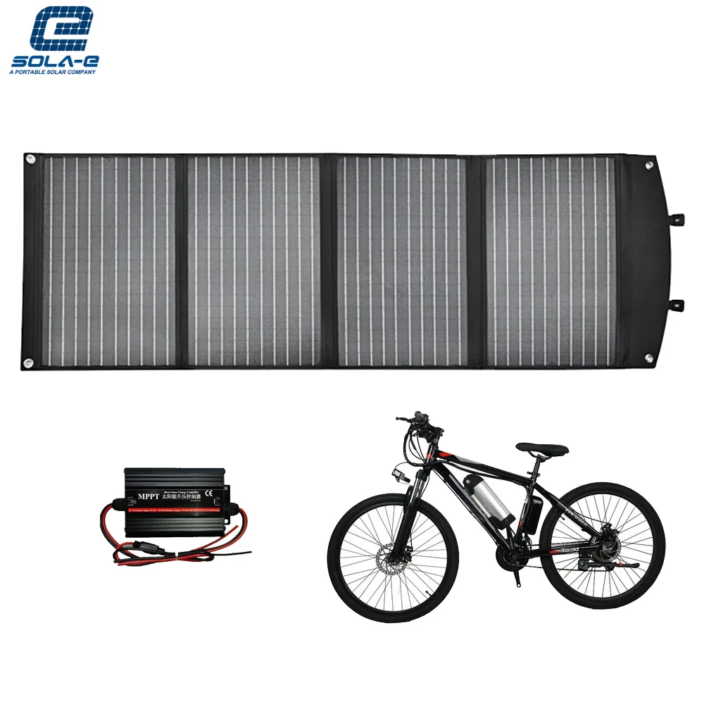 Solar Powered EV Charging Solutions Ebike Charger Solar Panel 120W Portable Solar Panels Scooter Eletrica Electrique Velo