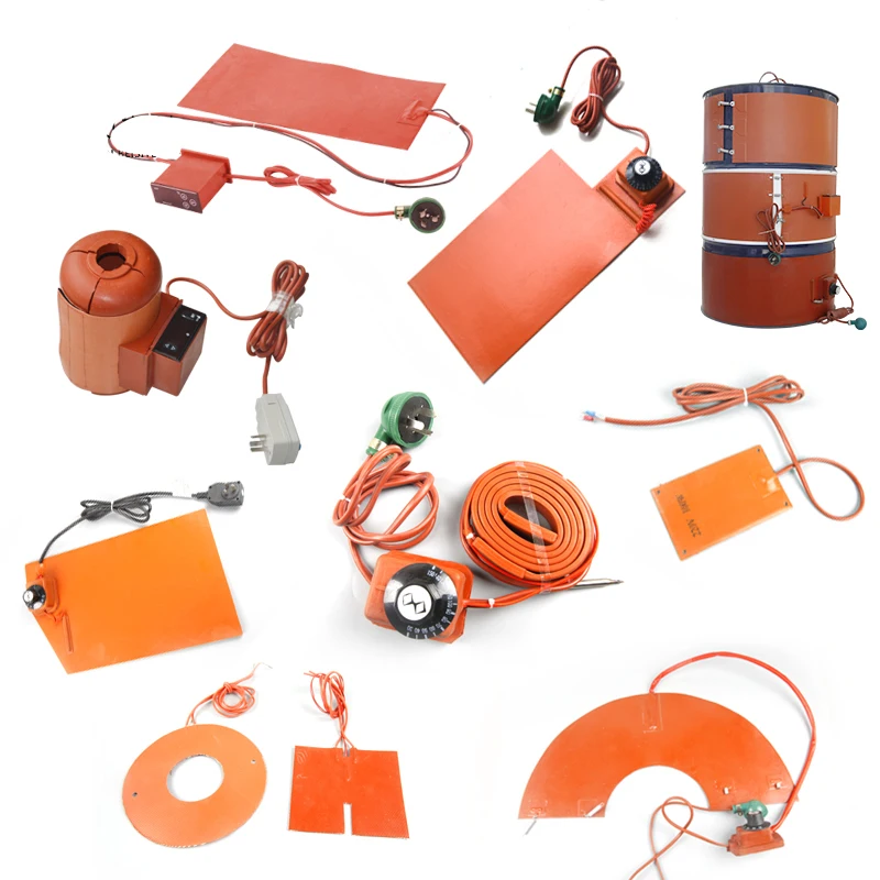 Индивидуальный 12 В 24 в 36 48 110 220 промышленный Электрический силиконовый резиновый нагревательный элемент Гибкая нагревательная