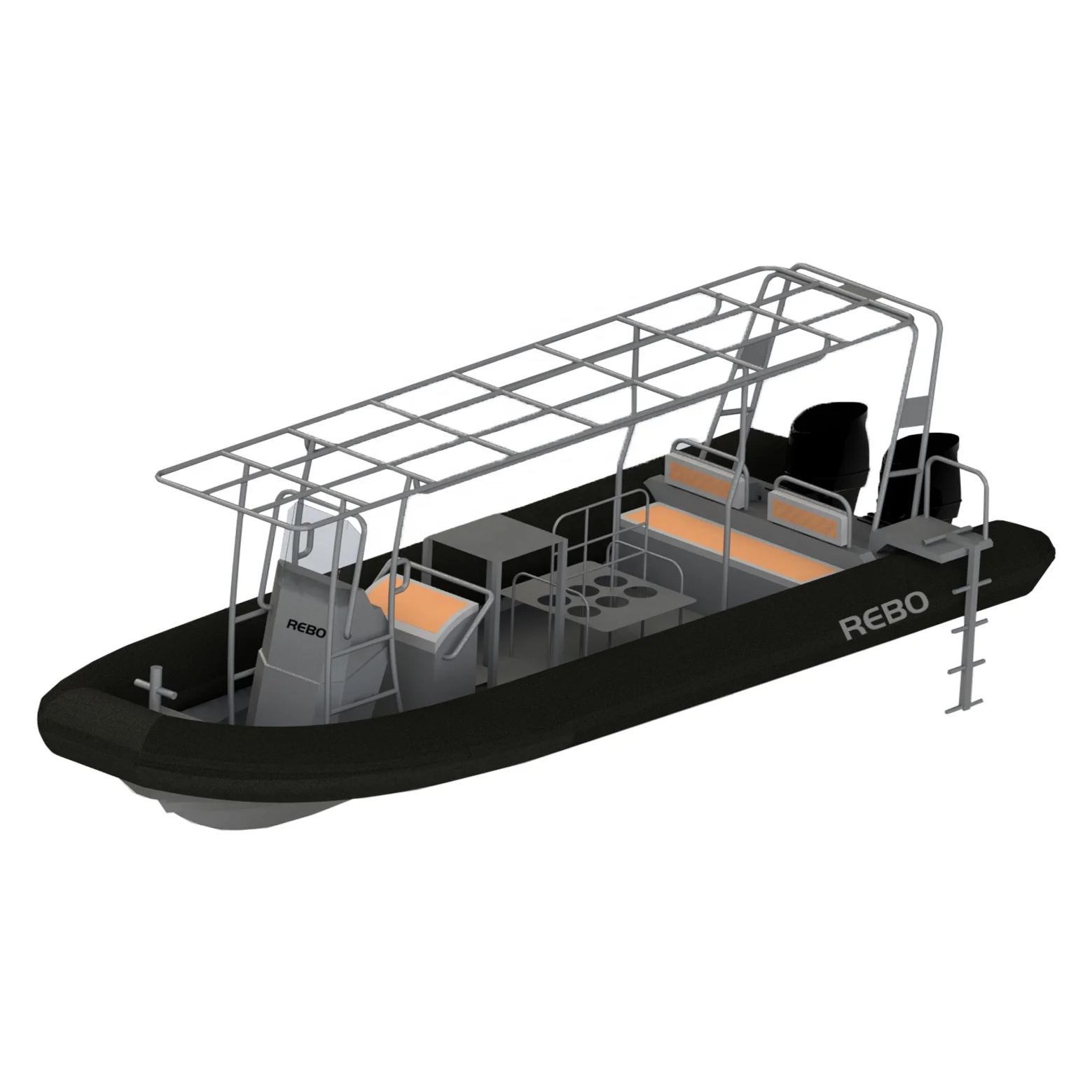 Водные виды спорта 23ft RHIB 700 алюминиевые надувные лодки с двойным корпусом Orca/Hypalon/PVC