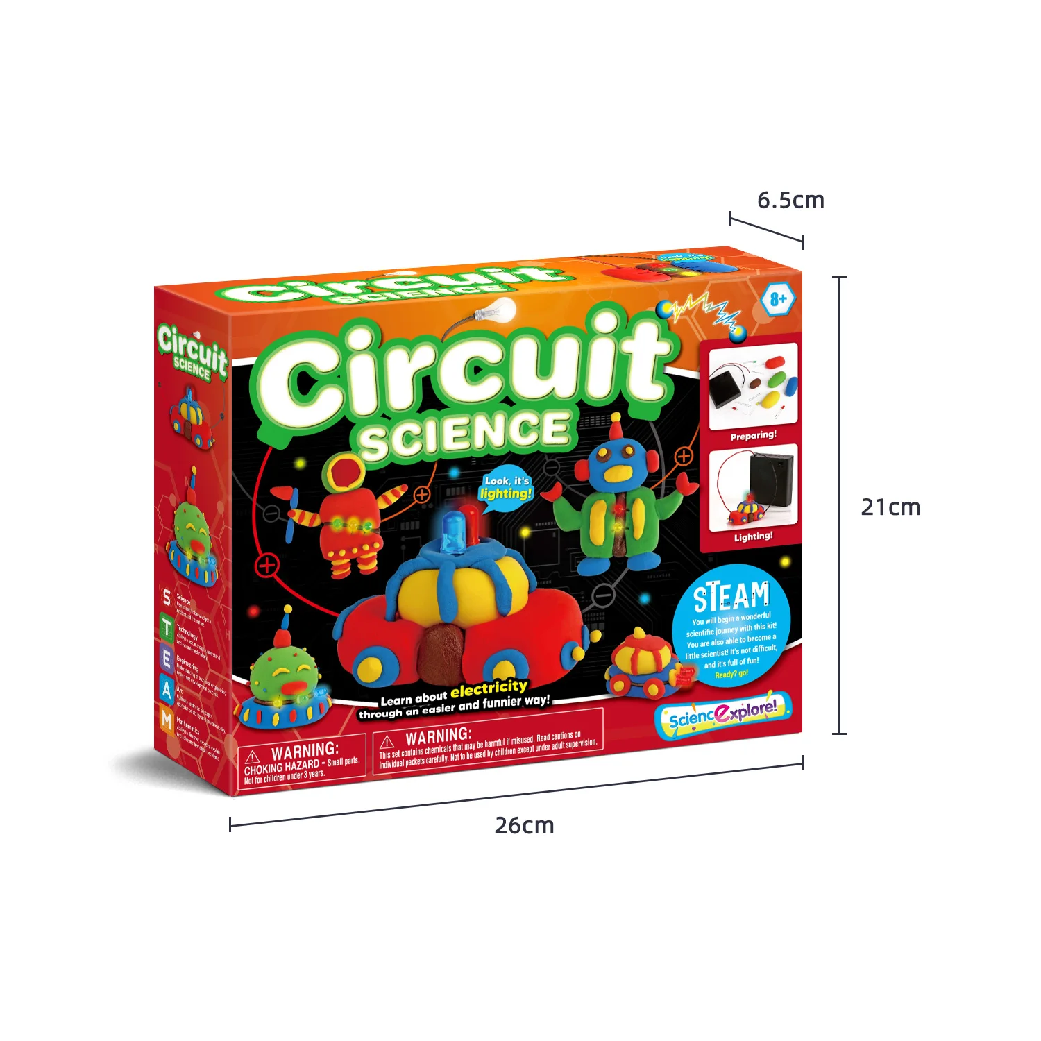 2023 kid eco friendly safety make your own circuit science clay toy educational toys for kids electronics
