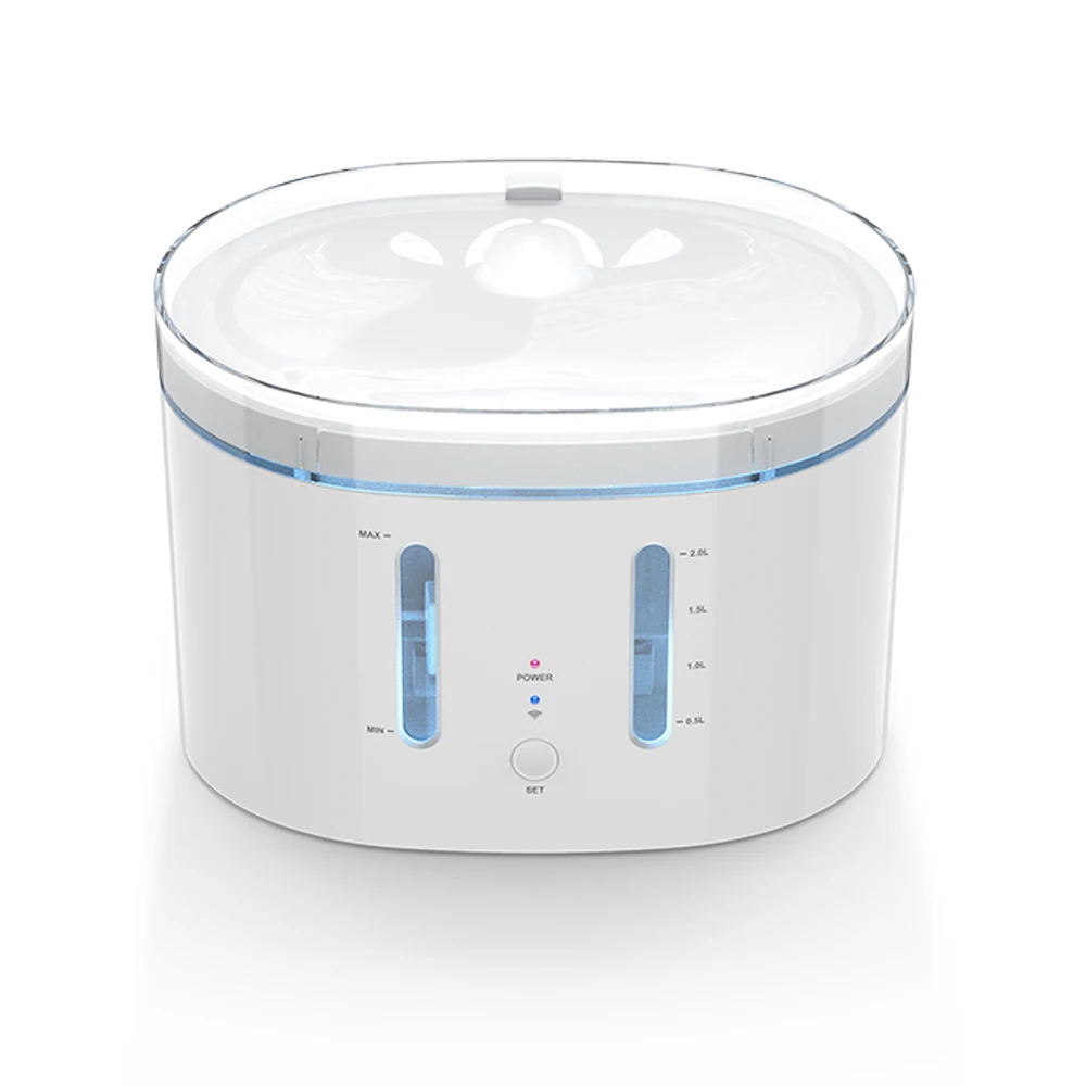 Автоматический водяной фонтан для домашних животных 2,5 л с насосом автоматического отключения СВЕТОДИОДНЫЙ Индикатор уровня воды для кошек и собак