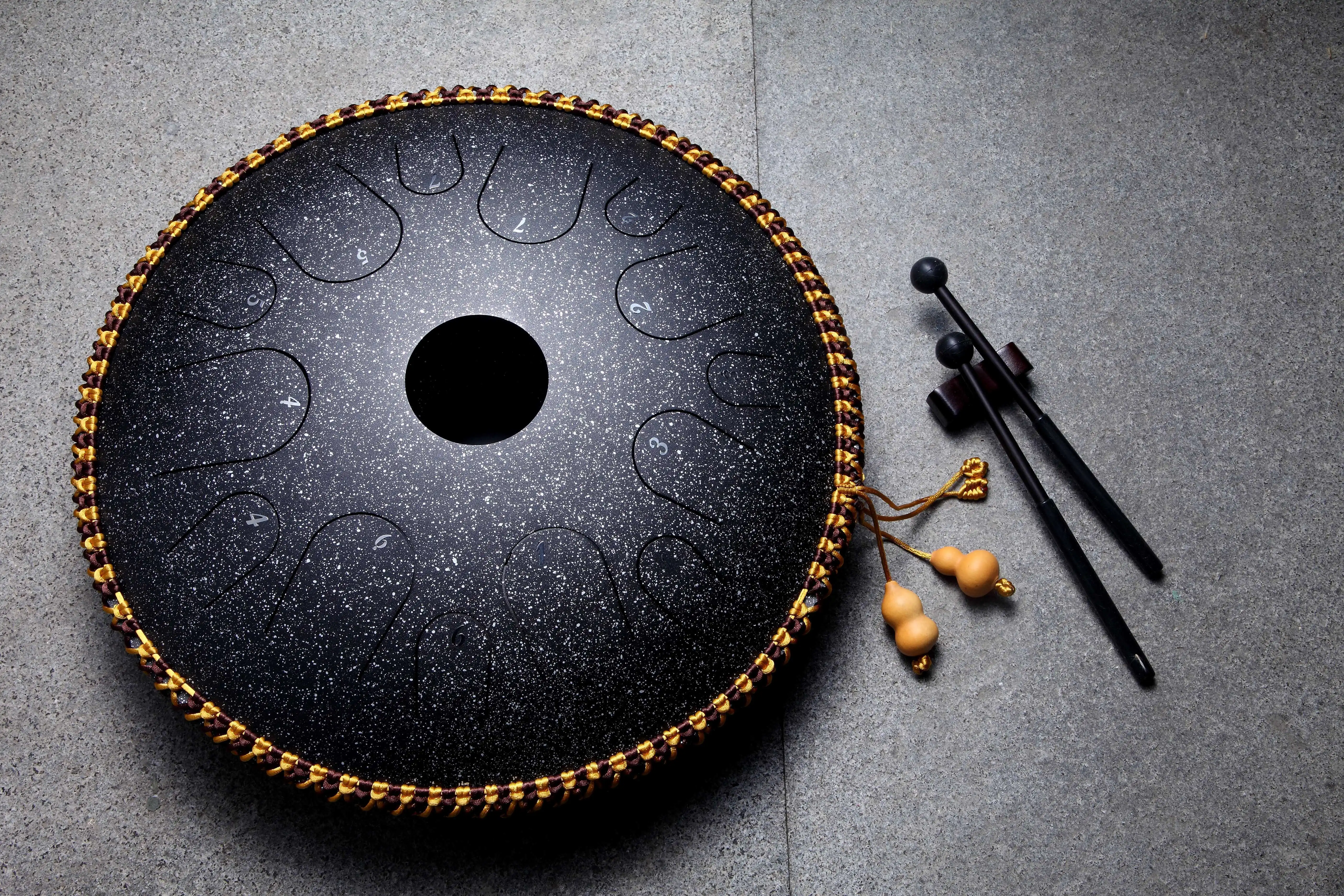 
Professional Pure Copper Tongue Drum 14 Notes 14 Inches, hangpan drum steel ,Tongue Drum 