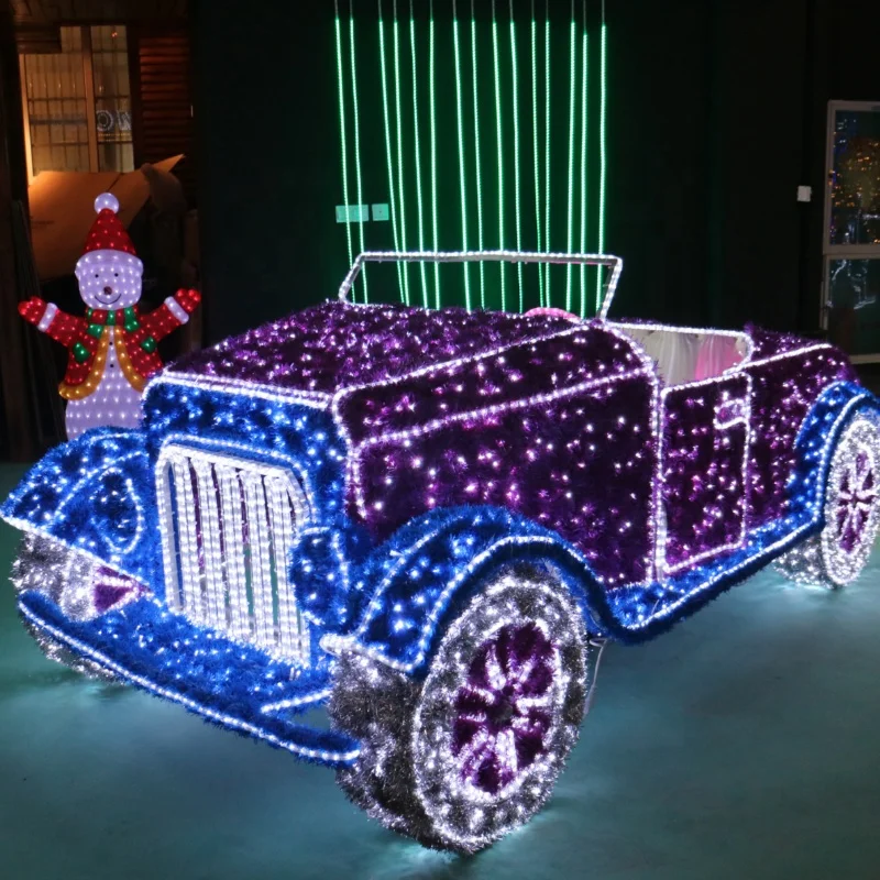 3d large led christmas gift box/polar bear/umbrella/reindeer/wing decoration led motif lights for street