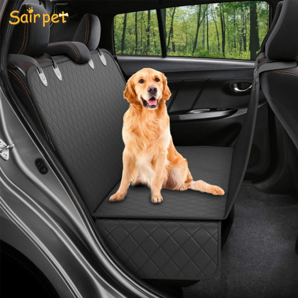 Now Promotional Price Dog Seat Covers 600D Waterproof Pet Car Seat Cover with Zipper and Pocket