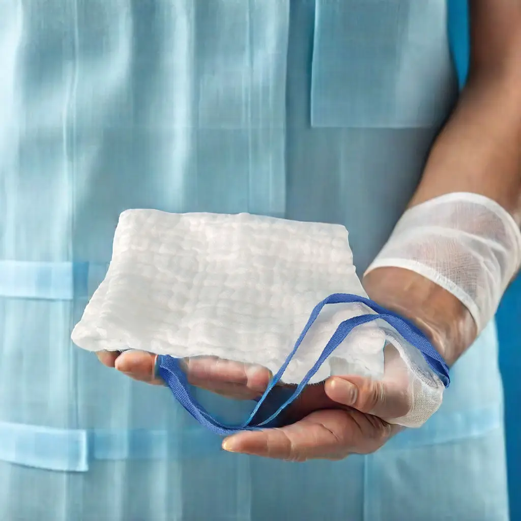 Professional high quality 100% cotton medical aseptic lap sponge abdominal gauze pad gauze sponge