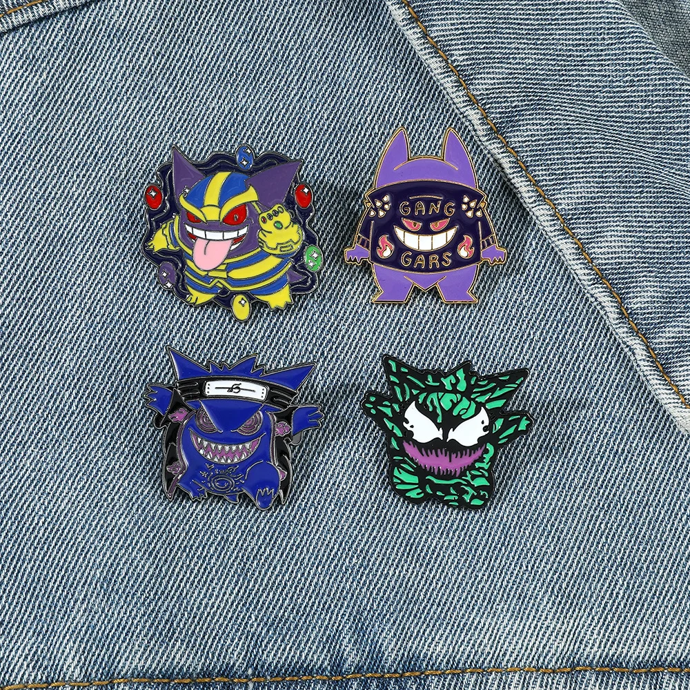 New Trend Cute funny personality creative monster metal badge brooch soft enamel lapel pins