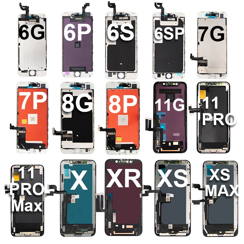 
Replacements Pantalla Ecran Original Touch Display incell LCD Screen For iphone 6S 6 7 PLUS 8 X XR pro max Xs Max 11 12 mini 
