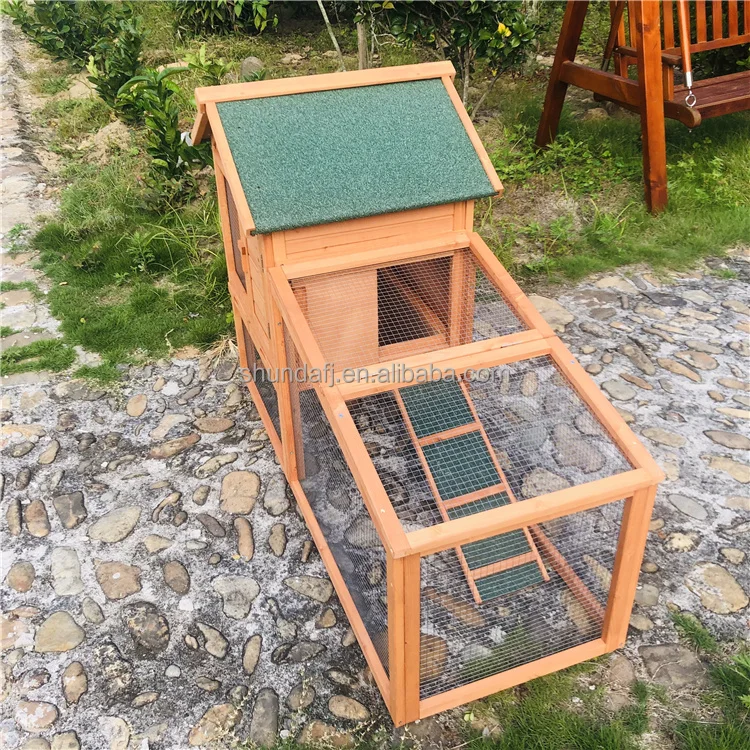 SDR024-01 Pet Rabbit Hutch Wooden rabbit House Cage Outdoor Guinea Pig Cage