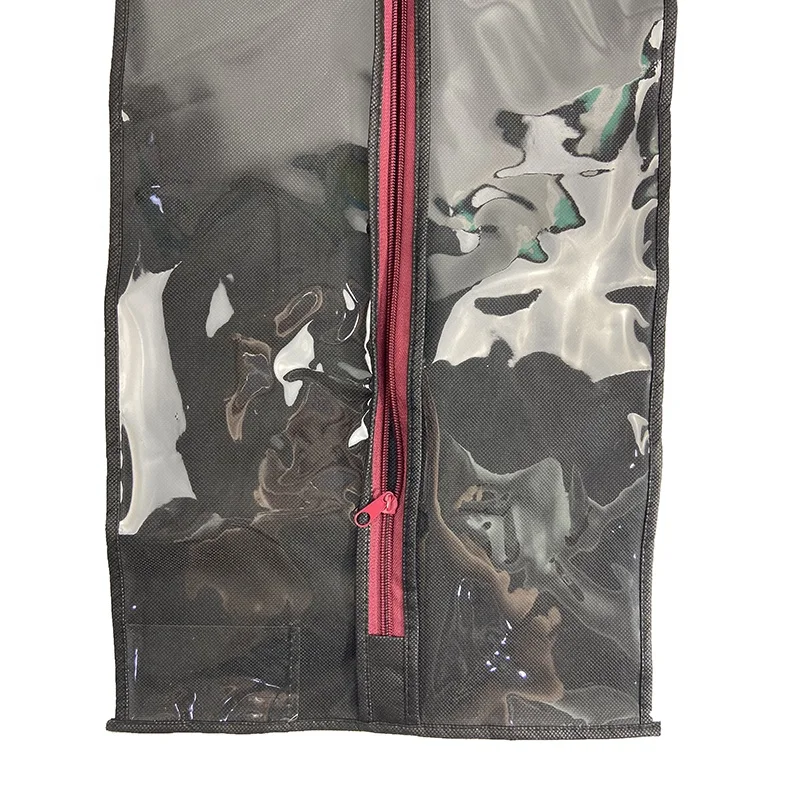 25' wig storage bag with hanger black hair extension bag with wooden hanger