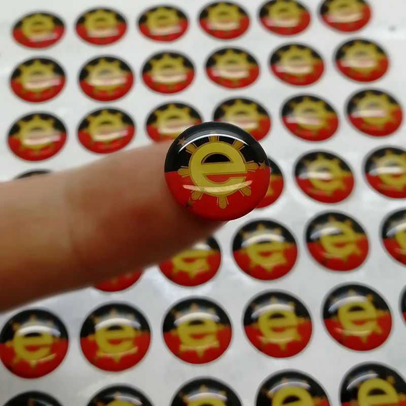 
Decorative custom 3D clear soft or hard domed resin label colorful circle oval rectangle epoxy resin stickers with your own logo 