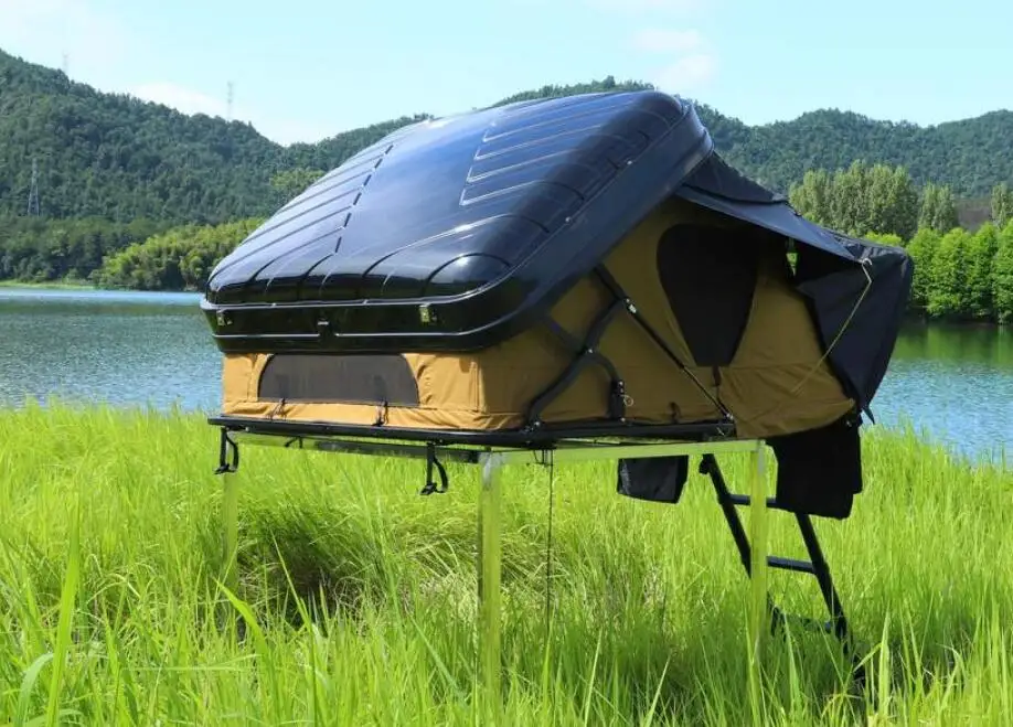 2024 New Design Heavy Duty Hard Top Truck Car Clamshell Roof Top Tent Box