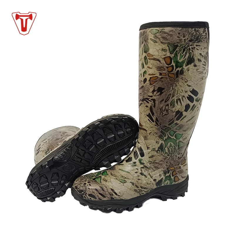 Men Waterproof Insulated Rubber Boots Rain Boots Neoprene Mens Boots
