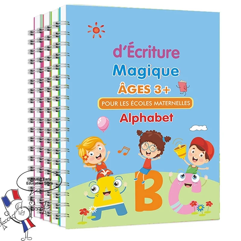Alphabet Drawing Math Number Reusable Handwriting Calligraphy Sank Magic Book Practice Copybook for Kids