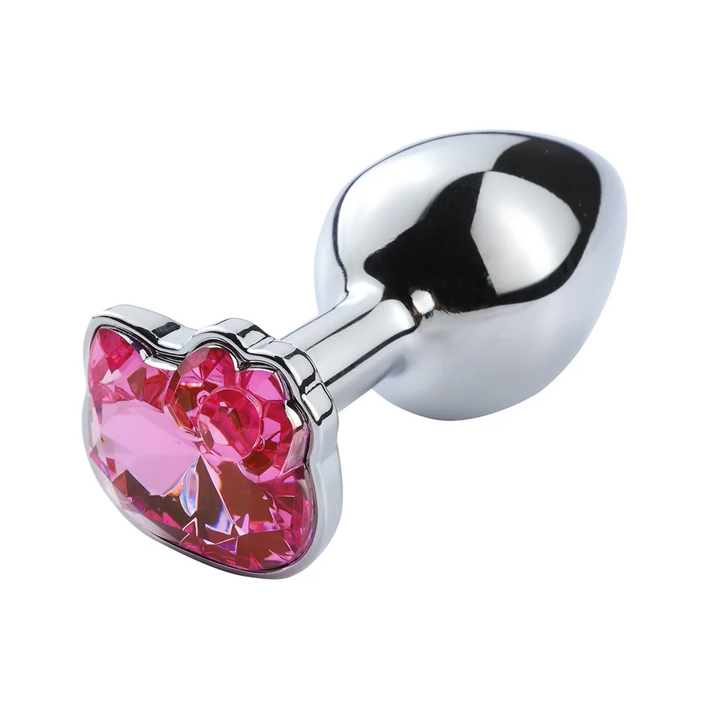 Adult Product Jewelry Stainless Steel Heart Diamond Vagina Metal Sex Toys Anal Butt Plug For Women Men Couple