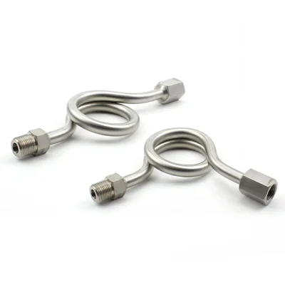 Hikelok 6000 высокого давления psi 1/4 '1/2' NPT BSP из нержавеющей стали сифоны для манометра
