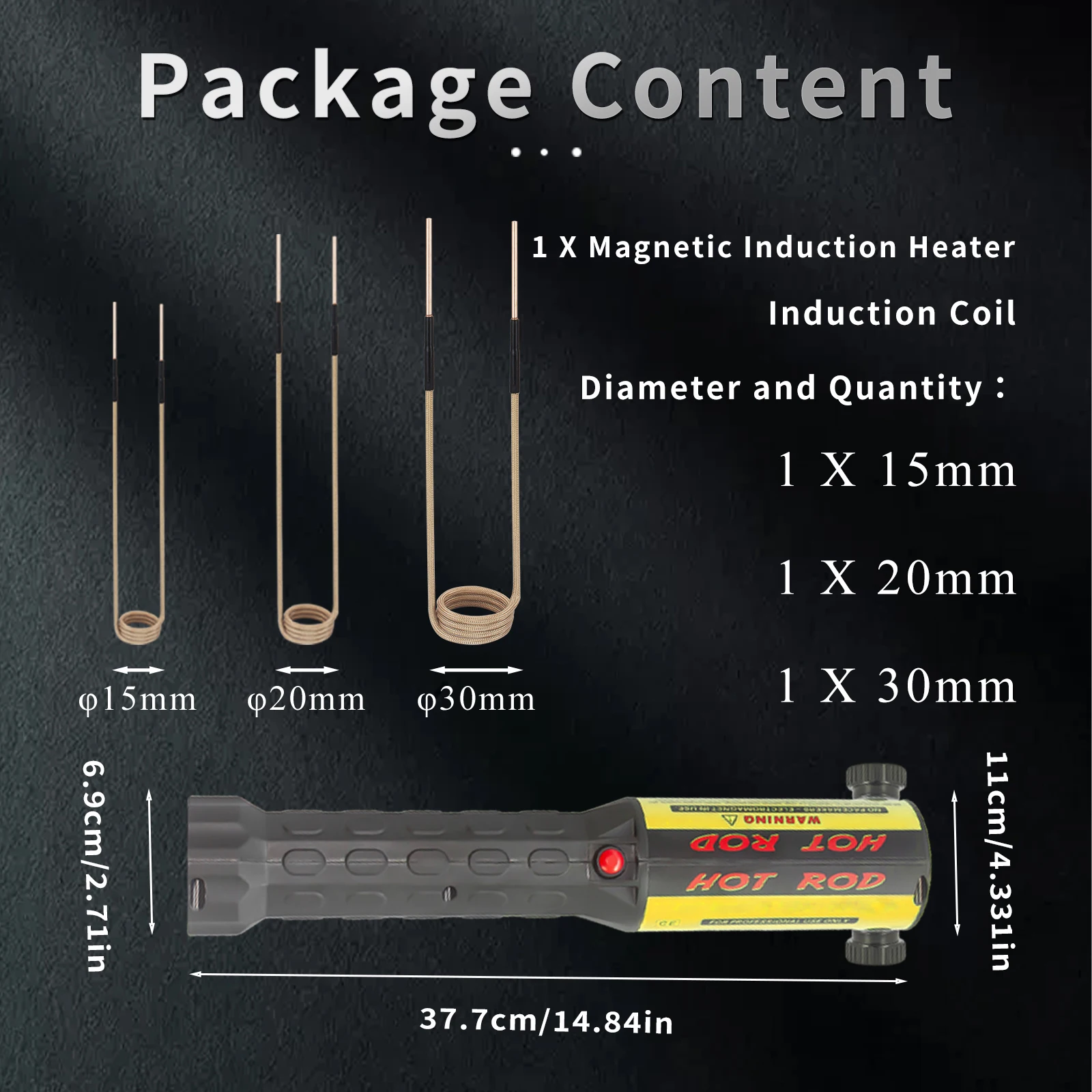 Magnetic Induction Heater 3 Coils Bolt Heat Remover Tool Kit 220V/110V Induction Heater Car Disassembly Repair Tool