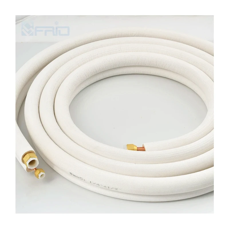 Scottfrio 1/4+3/8 1/4+1/2 3/8+5/8 Air Conditioner Twin Pair Coil Tube 3/8 3/4 Insulated Copper Pipe 20m R410