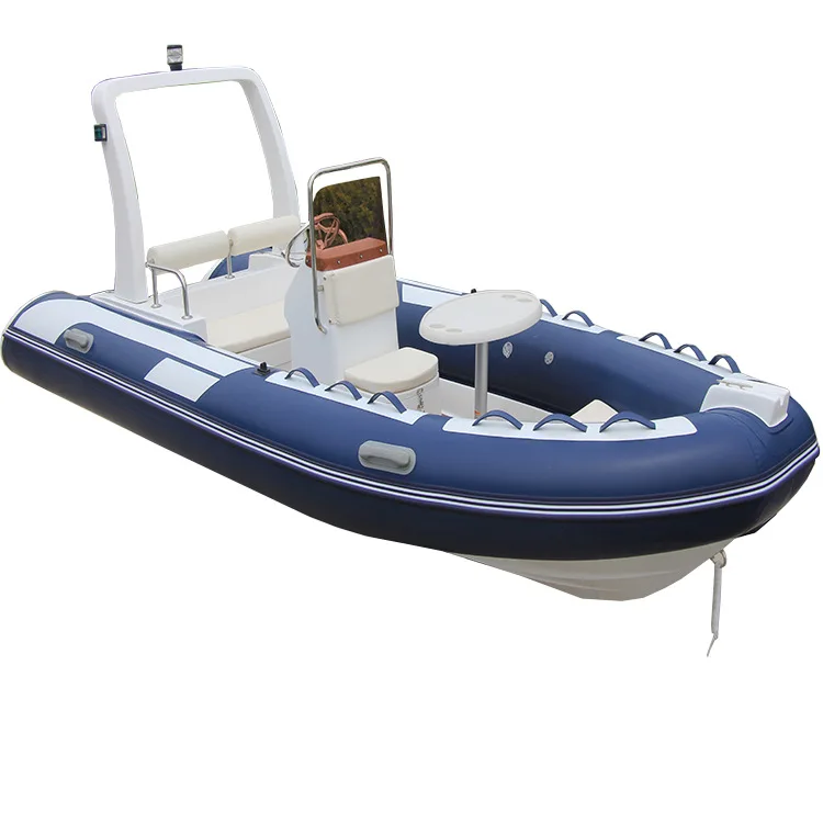 RIB480 Cheap 8 Person CE fast inflatable boat hypalon Speed Boat rib boat fiberglass
