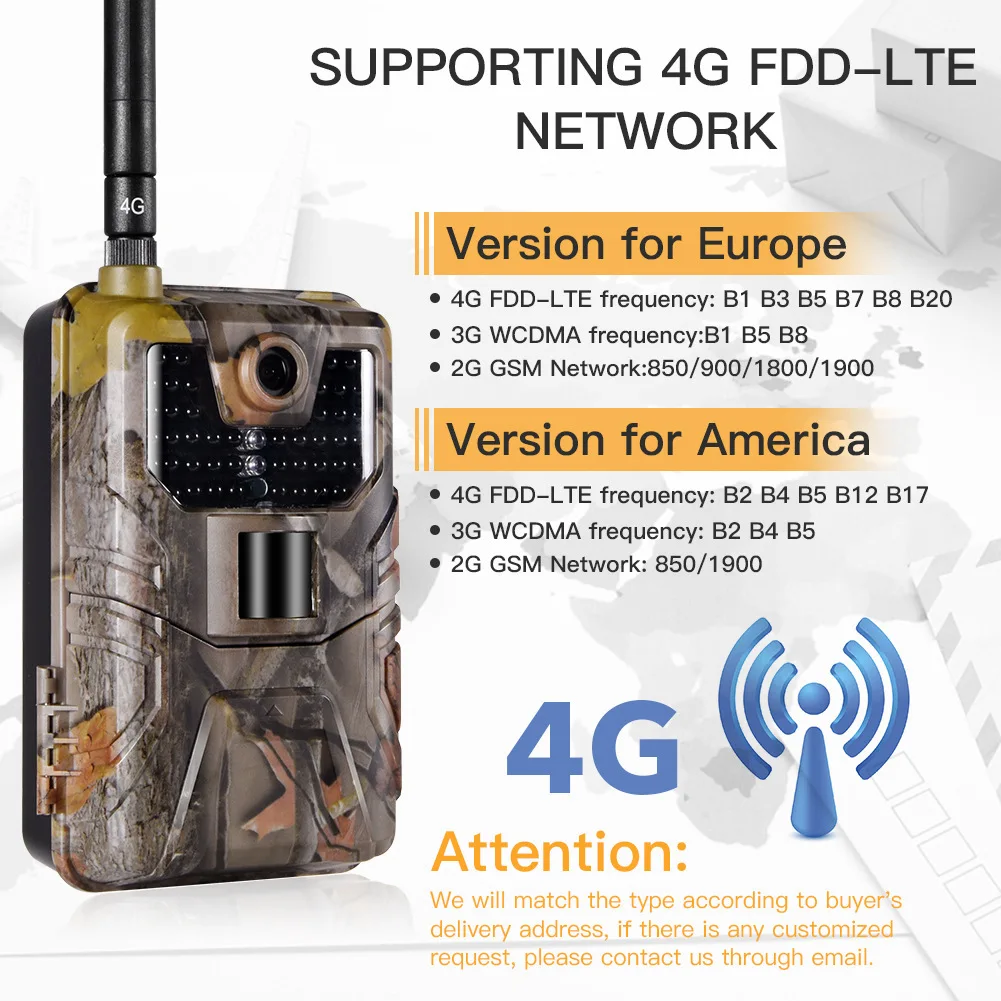  Новая охотничья камера ночного видения 1080P 4G