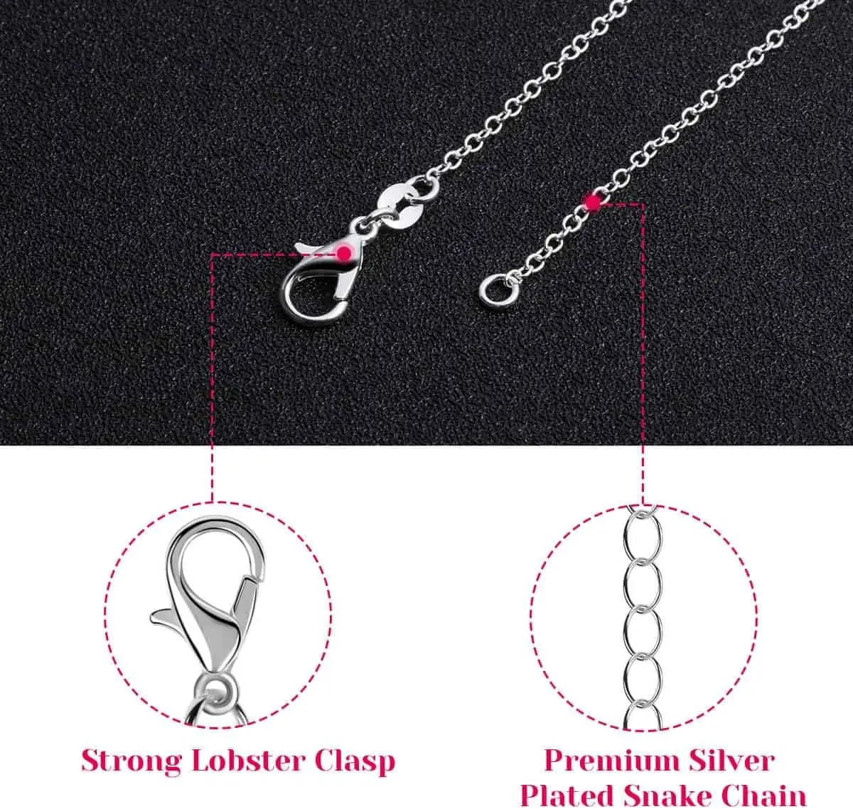 30 Pack Necklace Chains Bulk for Jewelry Making, Selizo Bulk Necklace Chains Silver Plated Cable Chains for Jewelry Making,
